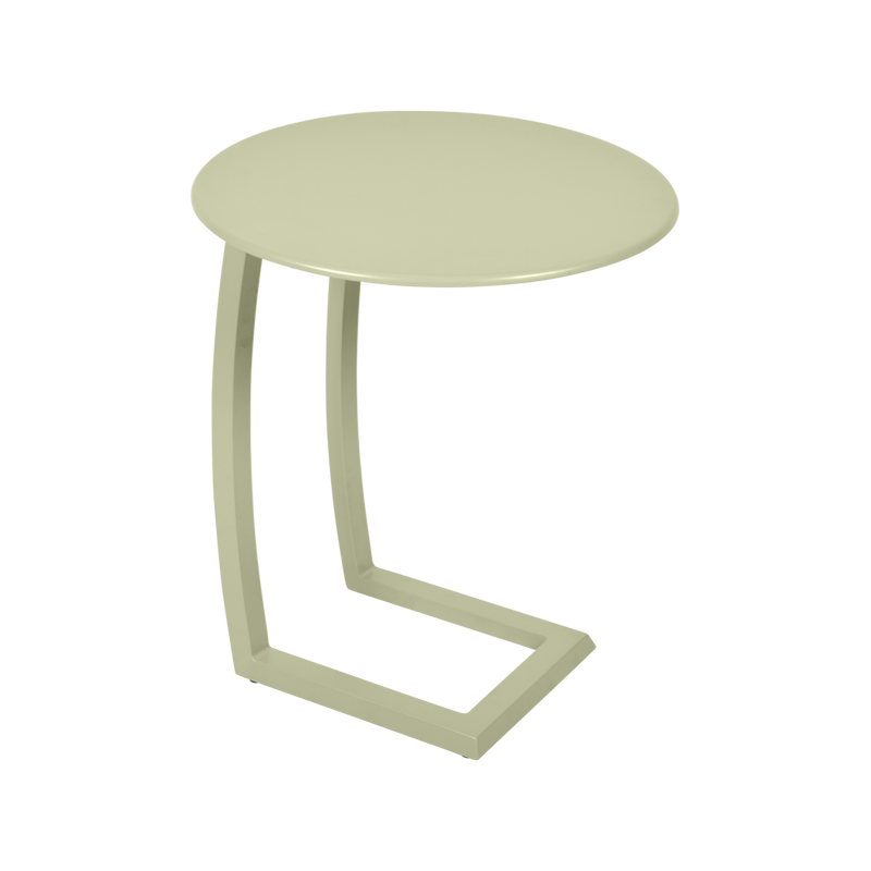 Load image into Gallery viewer, Fermob Alizé Offset Low Table Ø48 cm in Willow Green – offset side table in aluminium
