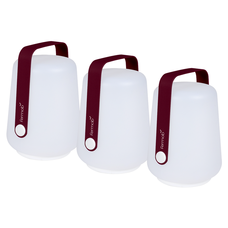 Load image into Gallery viewer, Fermob BALAD Set of 3 Mini Lamps H.12 cm Smallest Ballads in Black Cherry
