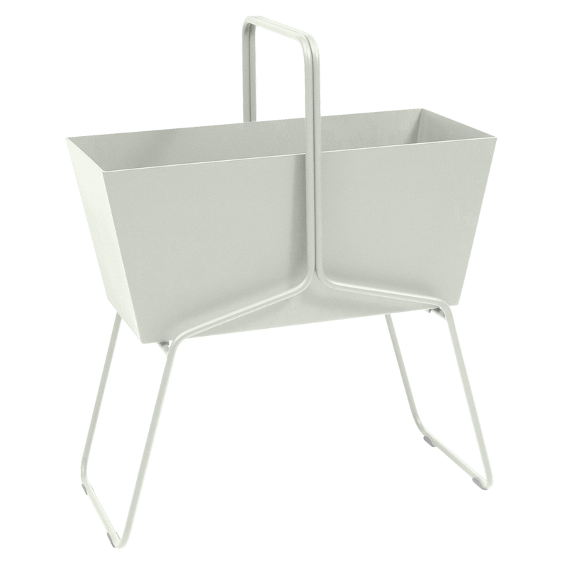 Load image into Gallery viewer, Fermob Basket High Planter in Clay Grey – raised garden planter in powder-coated steel
