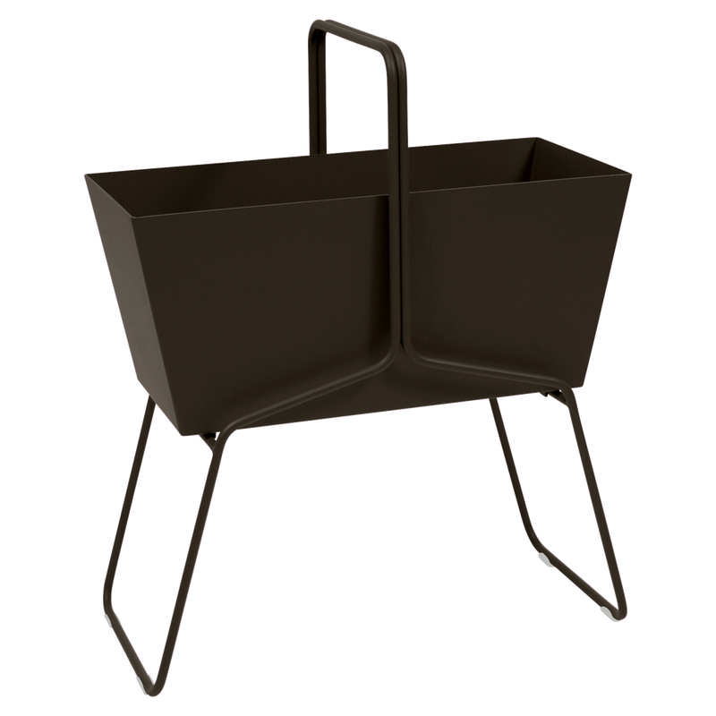 Load image into Gallery viewer, Fermob Basket High Planter in Tonka – raised garden planter in powder-coated steel
