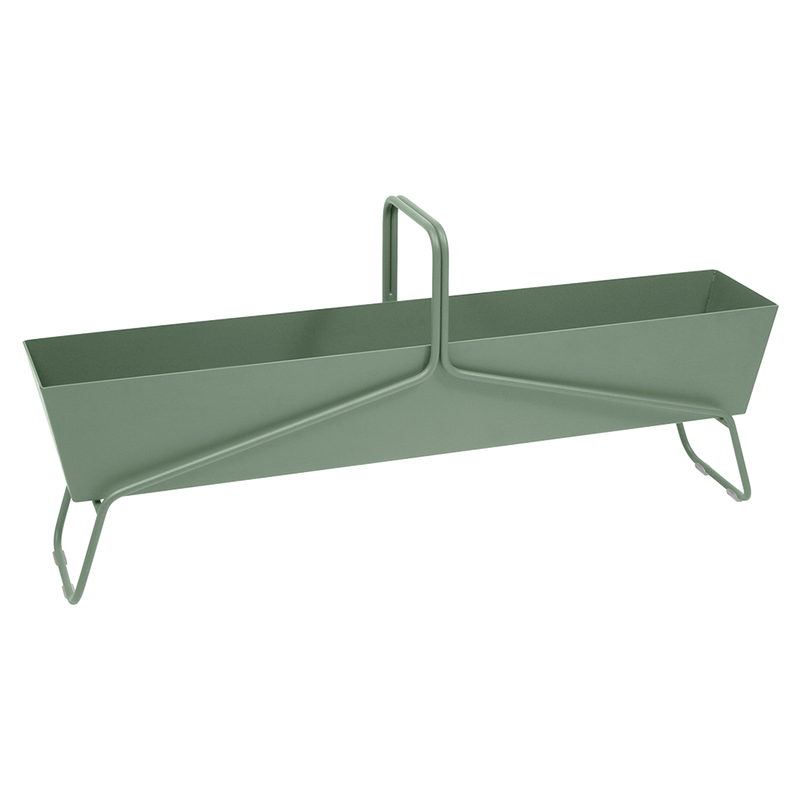 Load image into Gallery viewer, Fermob Basket Long Planter in Cactus – long garden planter in powder-coated steel
