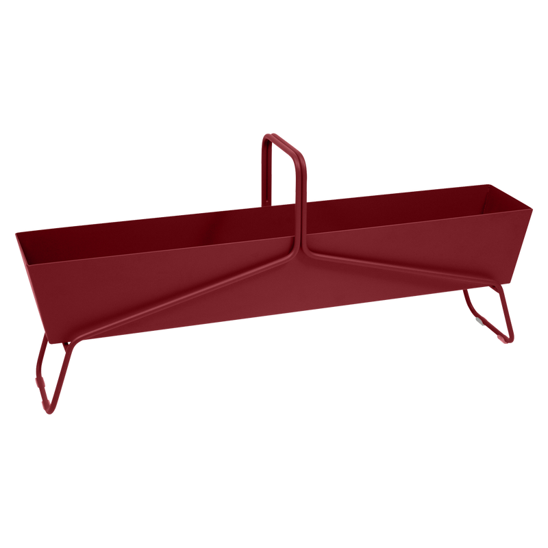 Load image into Gallery viewer, Fermob Basket Long Planter in Chilli – long garden planter in powder-coated steel
