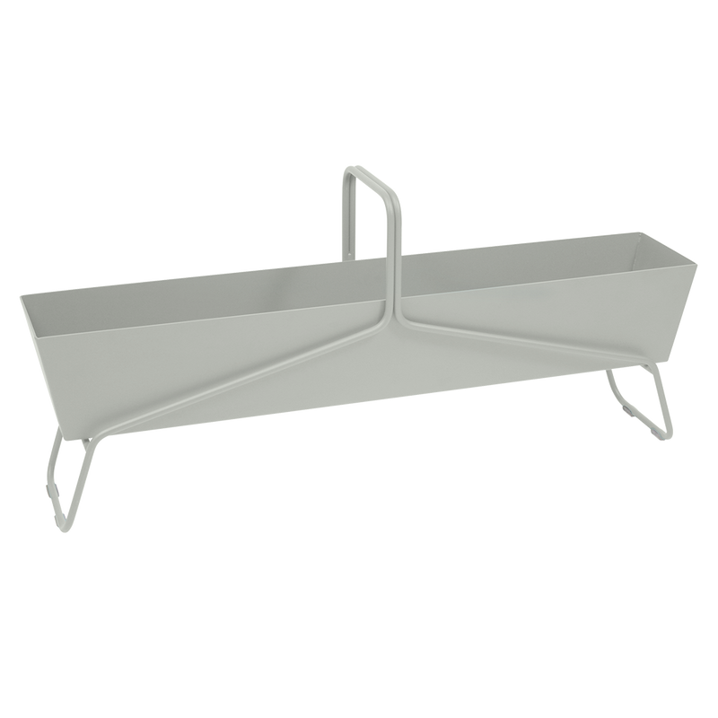 Load image into Gallery viewer, Fermob Basket Long Planter in Clay Grey – long garden planter in powder-coated steel
