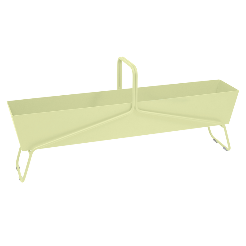 Load image into Gallery viewer, Fermob Basket Long Planter in Frosted Lemon – long garden planter in powder-coated steel
