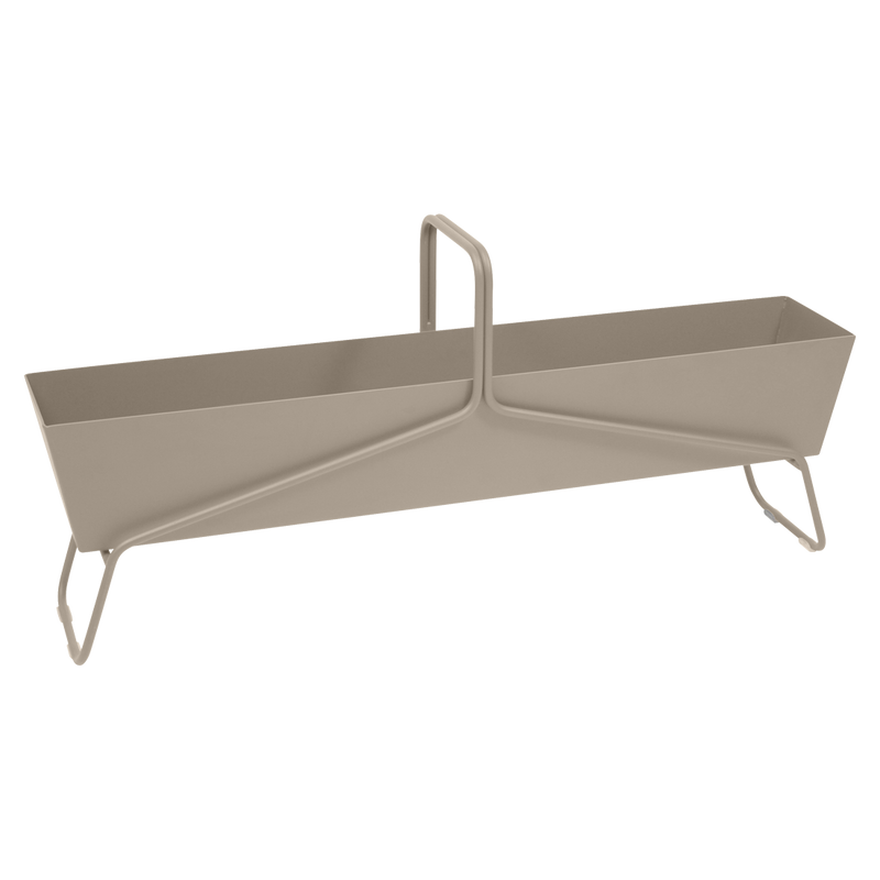 Load image into Gallery viewer, Fermob Basket Long Planter in Nutmeg – long garden planter in powder-coated steel

