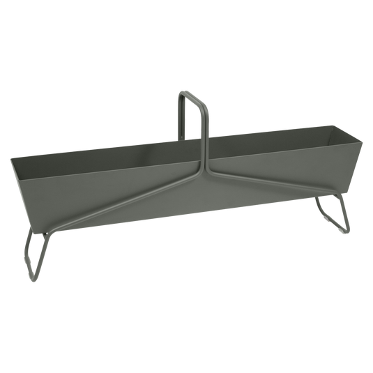 Fermob Basket Long Planter in Rosemary – long garden planter in powder-coated steel