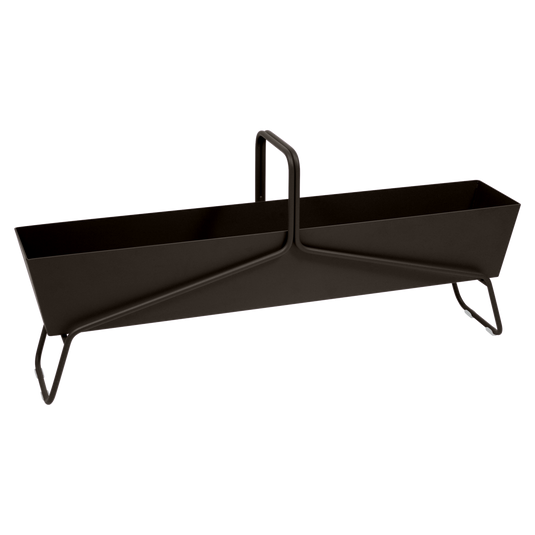 Fermob Basket Long Planter in Tonka – long garden planter in powder-coated steel