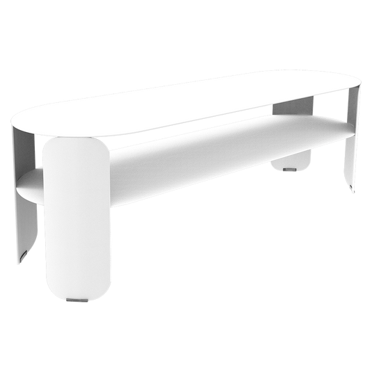 Fermob Bebop Low Console Table 120 x 40 cm in Cotton White