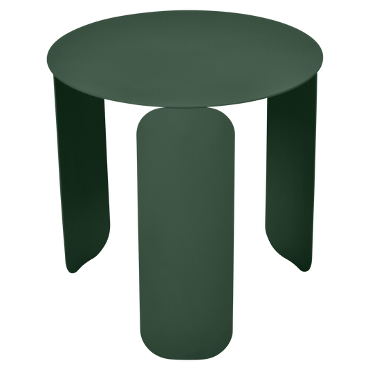Fermob Bebop Low Table Ø45 cm in Cedar Green – round low table in powder-coated steel