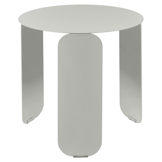 Fermob Bebop Low Table Ø45 cm in Clay Grey – round low table in powder-coated steel