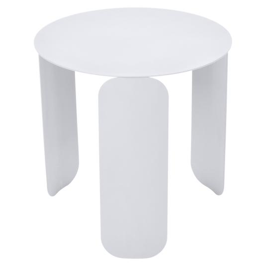 Fermob Bebop Low Table Ø45 cm in Cotton White – round low table in powder-coated steel