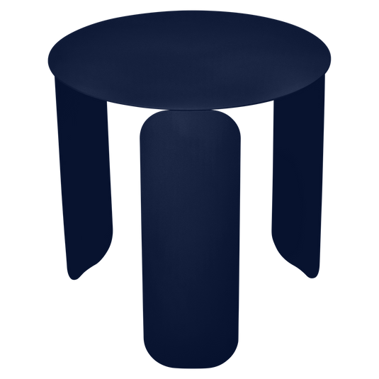 Fermob Bebop Low Table Ø45 cm in Deep Blue – round low table in powder-coated steel