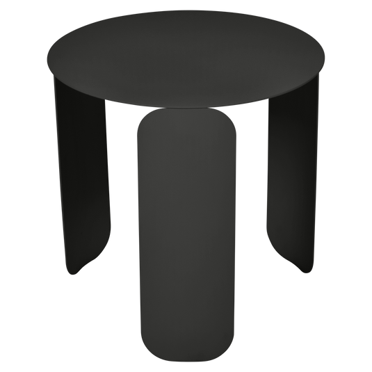 Fermob Bebop Low Table Ø45 cm in Liquorice – round low table in powder-coated steel