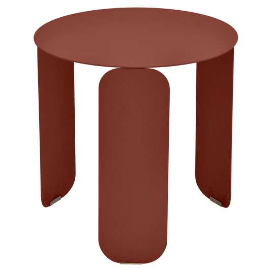 Fermob Bebop Low Table Ø45 cm in Red Ochre – round low table in powder-coated steel