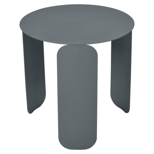 Fermob Bebop Low Table Ø45 cm in Storm Grey – round low table in powder-coated steel