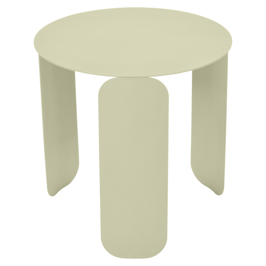 Fermob Bebop Low Table Ø45 cm in Willow Green – round low table in powder-coated steel
