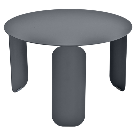 Fermob Bebop Low Table Ø60 cm in Anthracite – round coffee table in powder-coated steel
