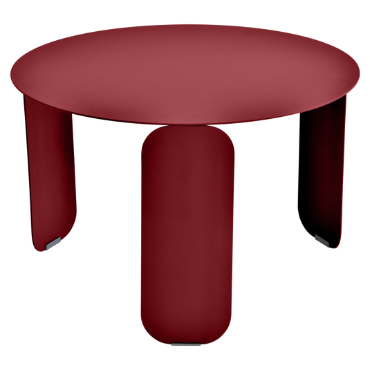 Fermob Bebop Low Table Ø60 cm in Chilli – round coffee table in powder-coated steel