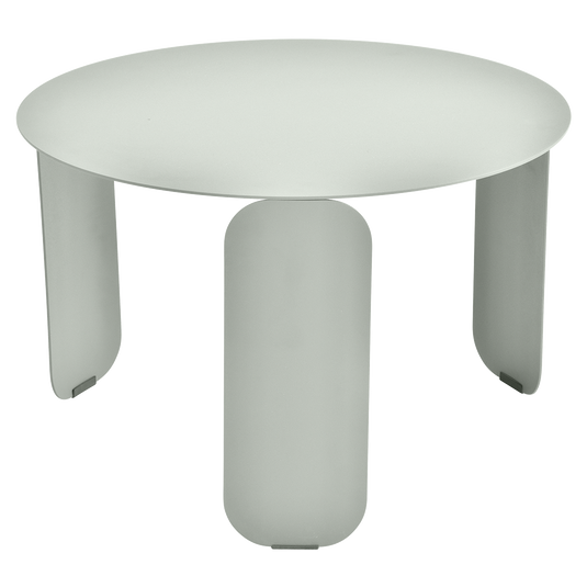 Fermob Bebop Low Table Ø60 cm in Clay Grey – round coffee table in powder-coated steel