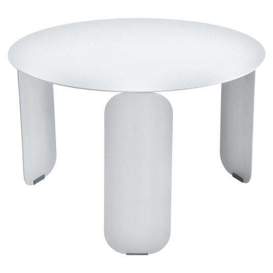 Fermob Bebop Low Table Ø60 cm in Cotton White – round coffee table in powder-coated steel