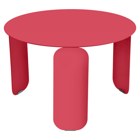 Fermob Bebop Low Table Ø60 cm in Rosalie – round coffee table in powder-coated steel