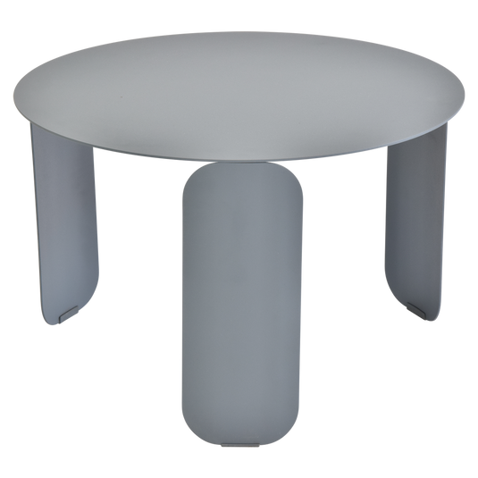 Fermob Bebop Low Table Ø60 cm in Storm Grey – round coffee table in powder-coated steel