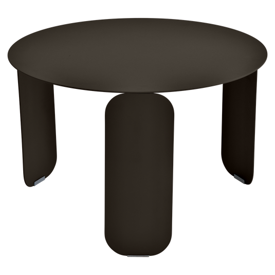 Fermob Bebop Low Table Ø60 cm in Tonka – round coffee table in powder-coated steel