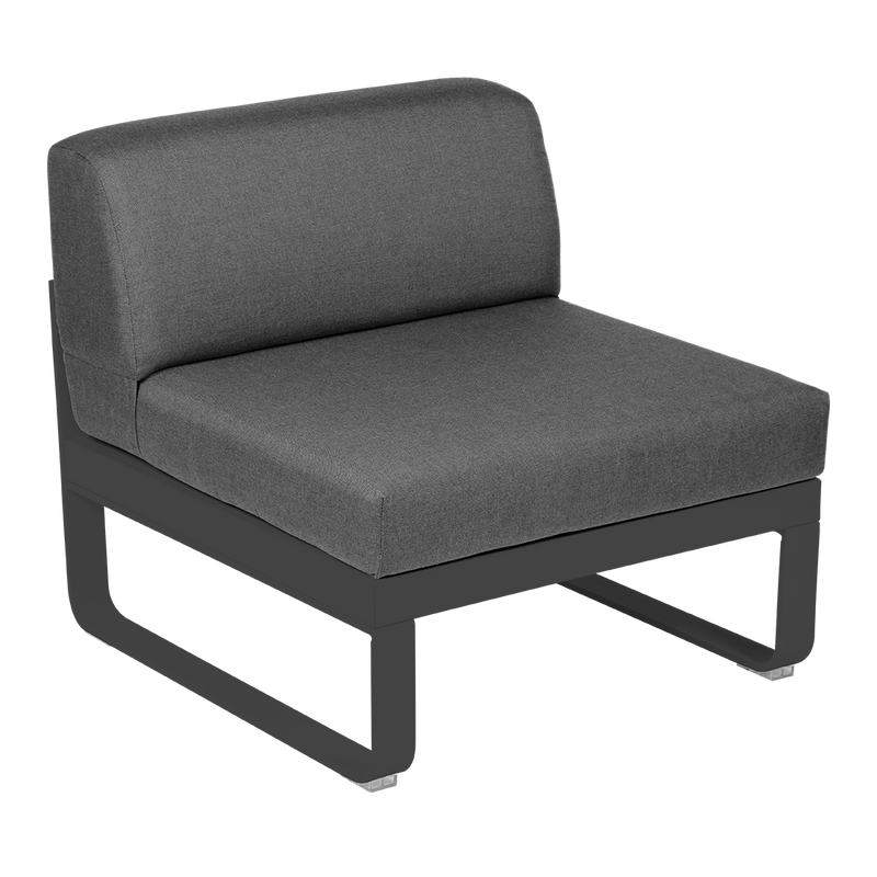 Load image into Gallery viewer, Fermob Bellevie 1-Seater Central Module – Anthracite frame with Graphite Grey fabric cushions
