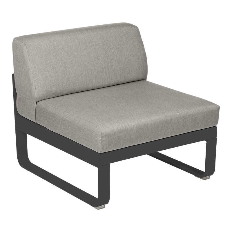 Load image into Gallery viewer, Fermob Bellevie 1-Seater Central Module – Anthracite frame with Grey Taupe fabric cushions
