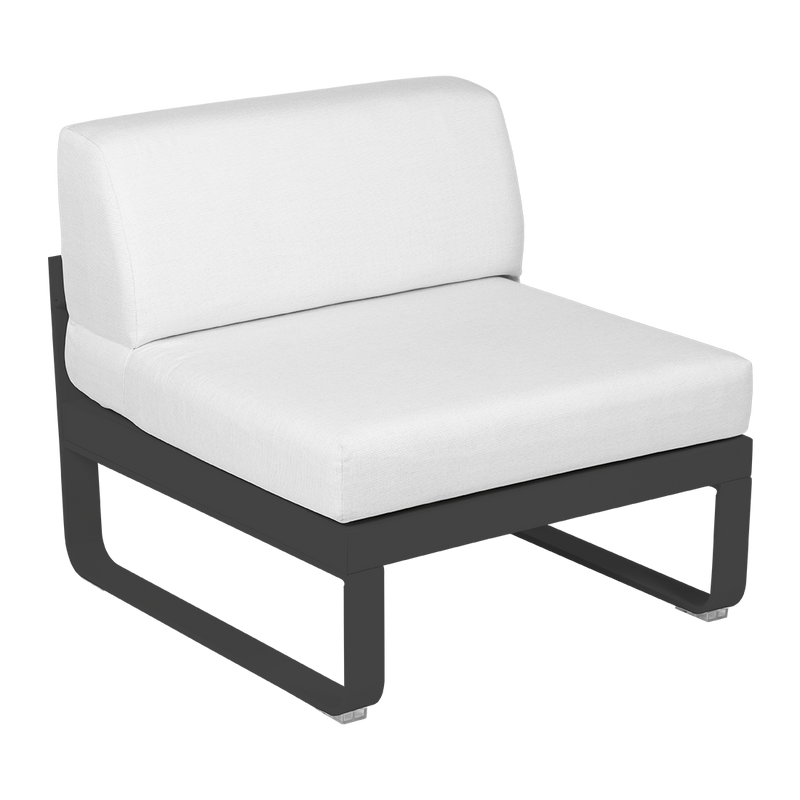 Load image into Gallery viewer, Fermob Bellevie 1-Seater Central Module – Anthracite frame with Off-White fabric cushions
