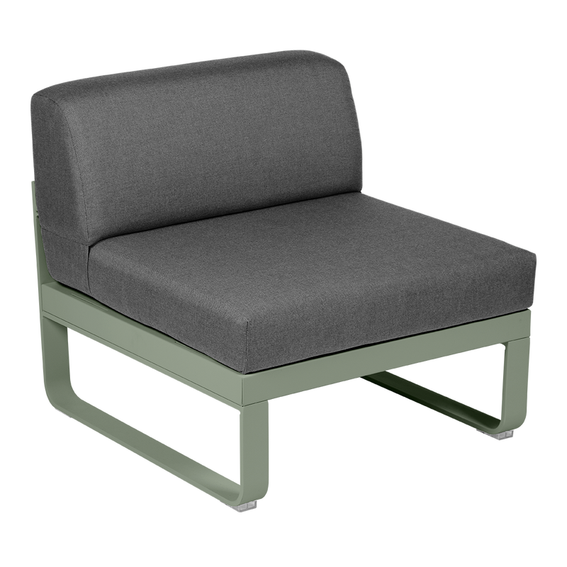 Load image into Gallery viewer, Fermob Bellevie 1-Seater Central Module – Cactus frame with Graphite Grey fabric cushions
