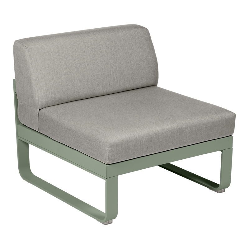 Load image into Gallery viewer, Fermob Bellevie 1-Seater Central Module – Cactus frame with Grey Taupe fabric cushions
