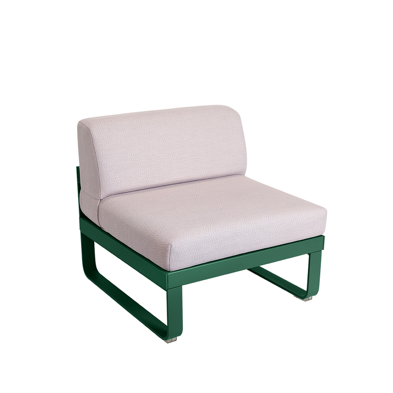 Load image into Gallery viewer, Fermob Bellevie 1-Seater Central Module – Cedar Green frame with Pearl fabric cushions
