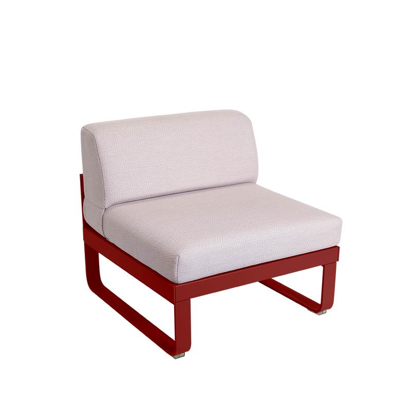 Load image into Gallery viewer, Fermob Bellevie 1-Seater Central Module – Chilli frame with Pearl fabric cushions
