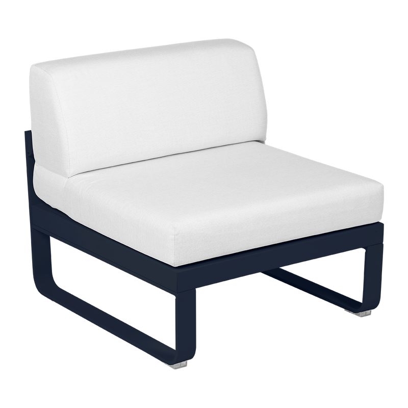 Load image into Gallery viewer, Fermob Bellevie 1-Seater Central Module – Deep Blue frame with Off-White fabric cushions
