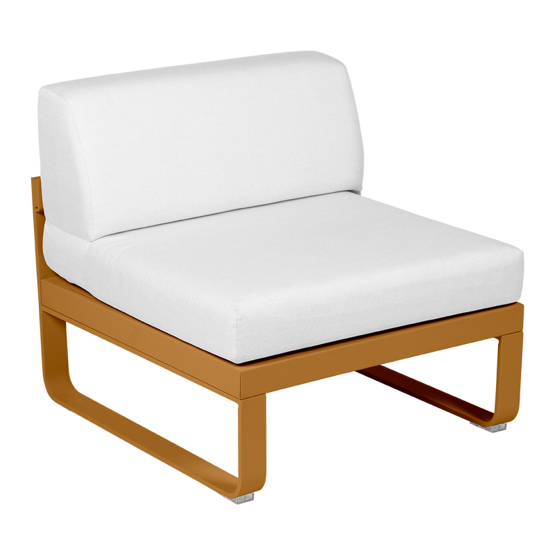 Load image into Gallery viewer, Fermob Bellevie 1-Seater Central Module – Gingerbread frame with Off-White fabric cushions
