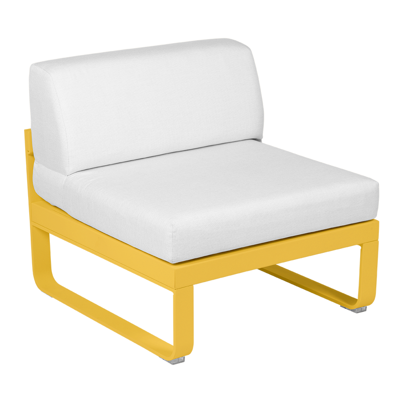 Load image into Gallery viewer, Fermob Bellevie 1-Seater Central Module – Honey frame with Off-White fabric cushions
