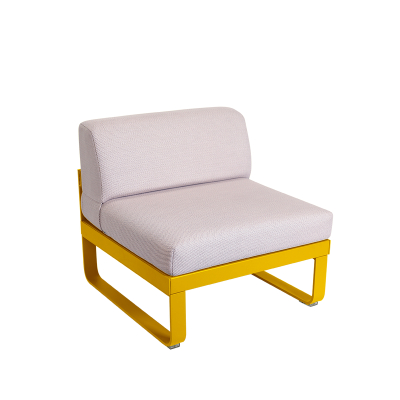Load image into Gallery viewer, Fermob Bellevie 1-Seater Central Module – Honey frame with Pearl fabric cushions

