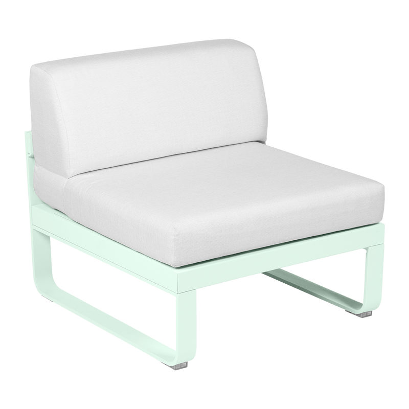 Load image into Gallery viewer, Fermob Bellevie 1-Seater Central Module – Ice Mint frame with Off-White fabric cushions
