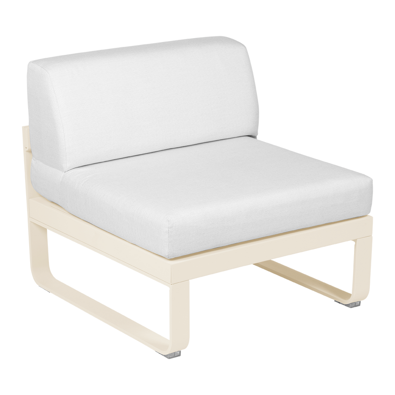 Load image into Gallery viewer, Fermob Bellevie 1-Seater Central Module – Latte Beige frame with Off-White fabric cushions
