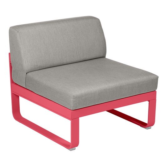 Fermob Bellevie 1-Seater Central Module – Rosalie frame with Grey Taupe fabric cushions