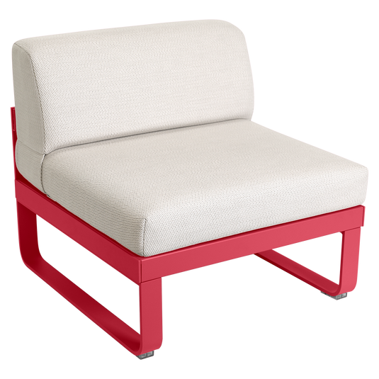Fermob Bellevie 1-Seater Central Module – Rosalie frame with Pearl fabric cushions