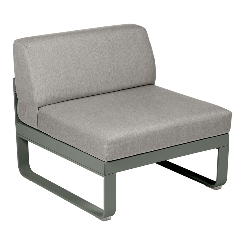 Load image into Gallery viewer, Fermob Bellevie 1-Seater Central Module – Rosemary frame with Grey Taupe fabric cushions
