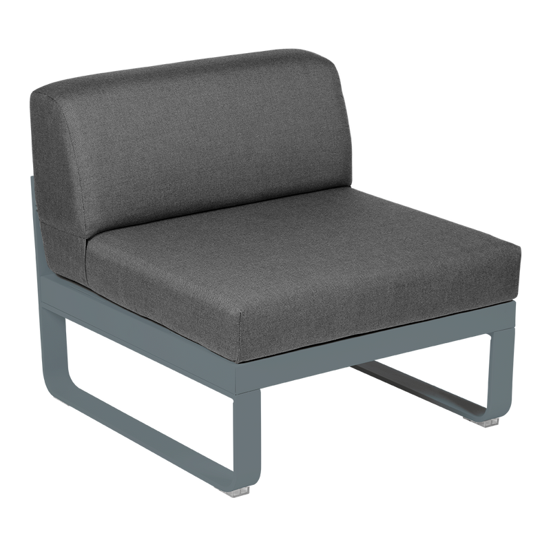 Load image into Gallery viewer, Fermob Bellevie 1-Seater Central Module – Storm Grey frame with Graphite Grey fabric cushions
