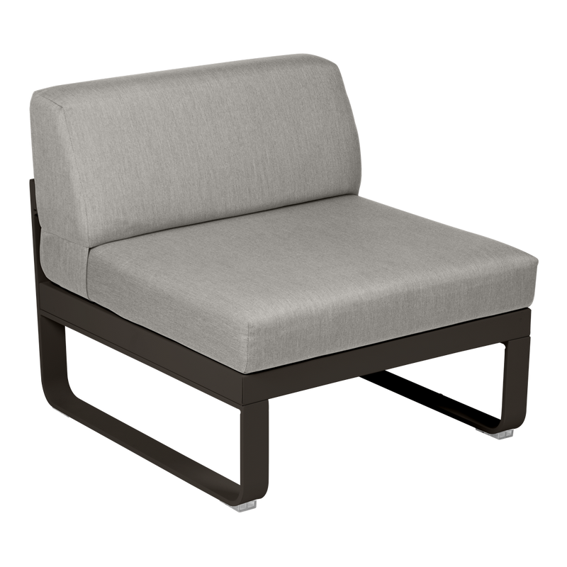 Load image into Gallery viewer, Fermob Bellevie 1-Seater Central Module – Tonka frame with Grey Taupe fabric cushions
