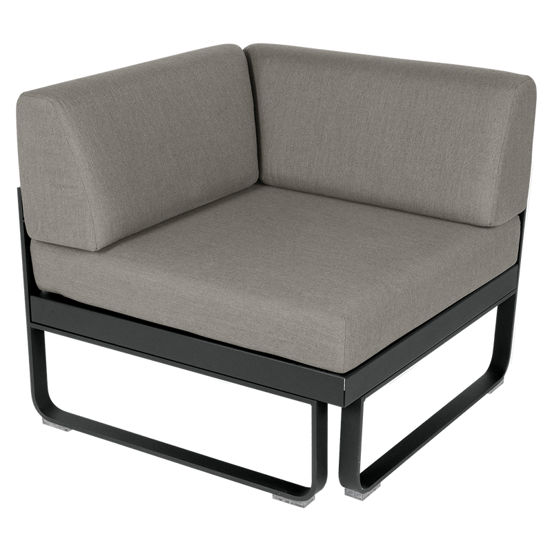 Load image into Gallery viewer, Fermob Bellevie 1-Seater Corner Module – Anthracite frame with Grey Taupe fabric cushions
