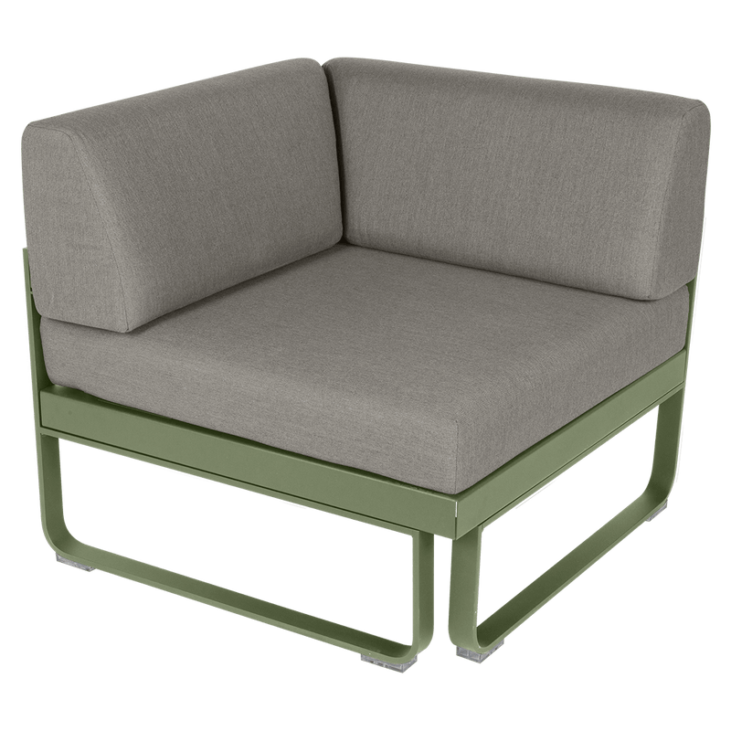 Load image into Gallery viewer, Fermob Bellevie 1-Seater Corner Module – Cactus frame with Grey Taupe fabric cushions
