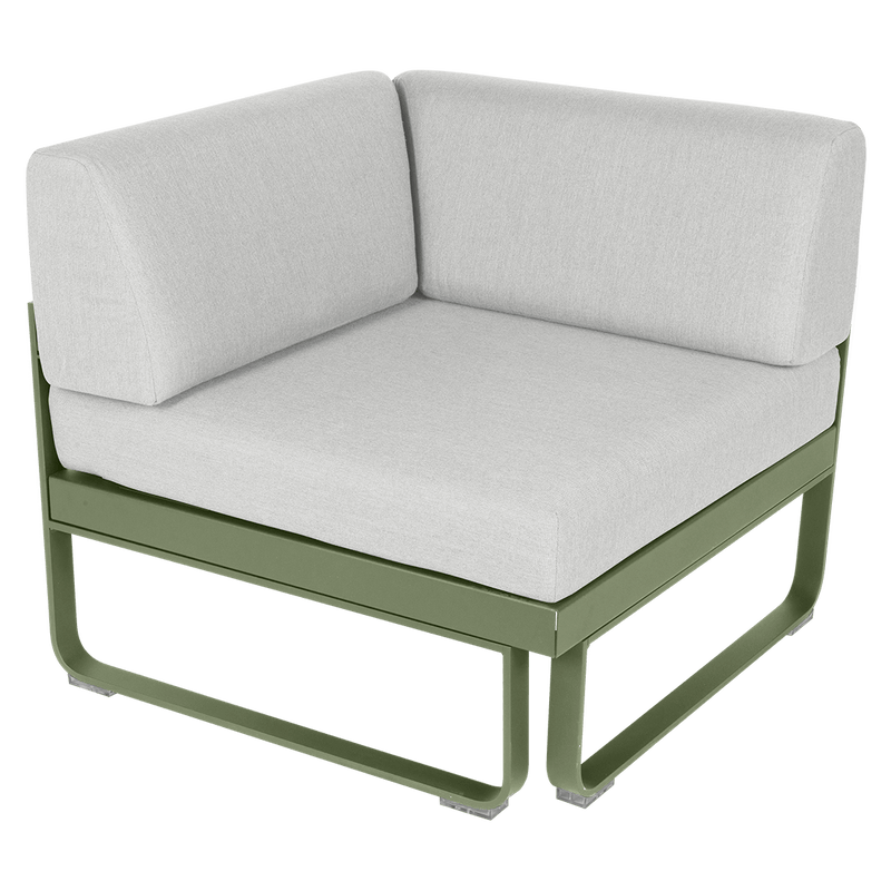 Load image into Gallery viewer, Fermob Bellevie 1-Seater Corner Module – Cactus frame with Off-White fabric cushions
