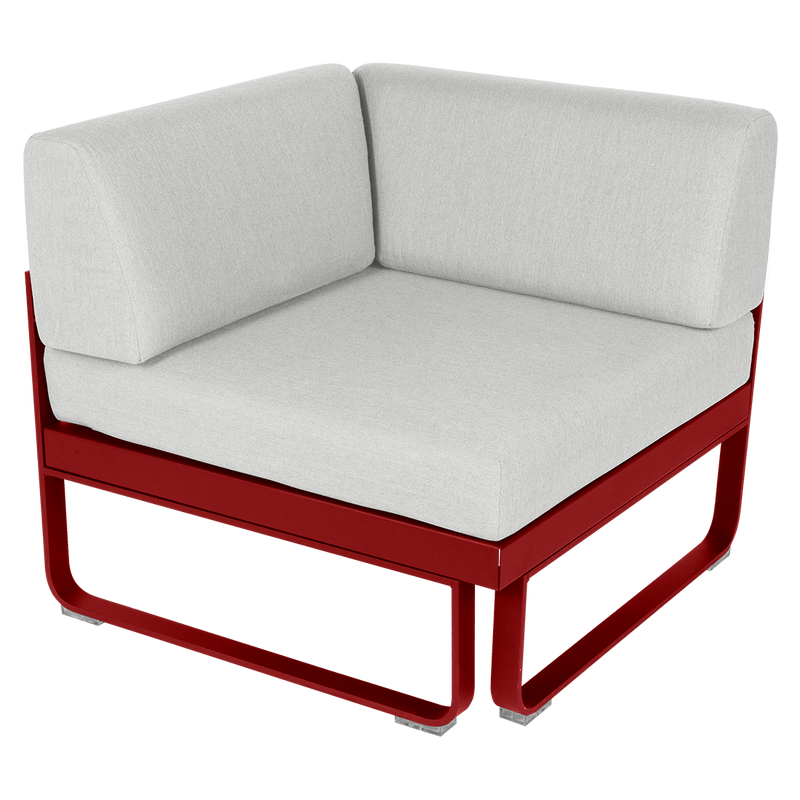 Load image into Gallery viewer, Fermob Bellevie 1-Seater Corner Module – Chilli frame with Off-White fabric cushions
