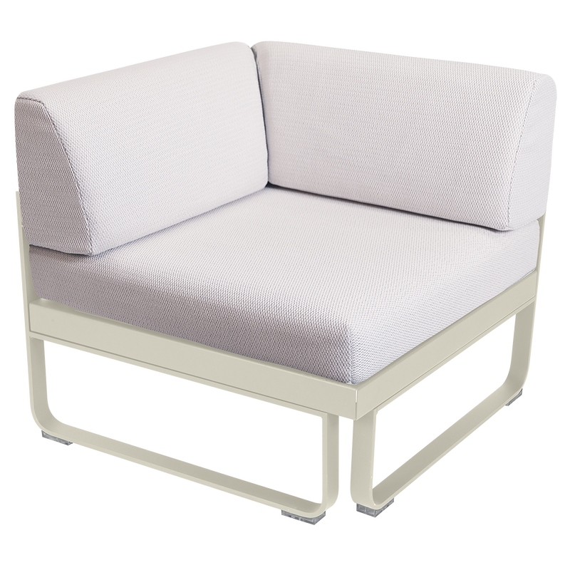 Load image into Gallery viewer, Fermob Bellevie 1-Seater Corner Module – Clay Grey frame with Pearl fabric cushions
